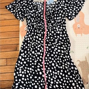 Ann Taylor LOFT DOTTED TIE DRESS
